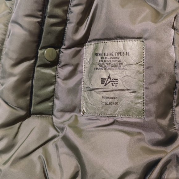 Alpha Industries Bomber B-15 Jacket - Picture 3 of 5